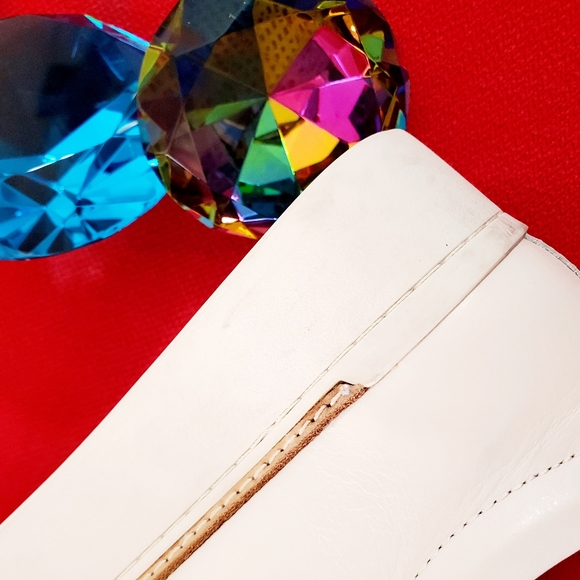 Free People x M4D3 slip ons white calf hair size 9.5M EUC special occasion - Picture 10 of 13